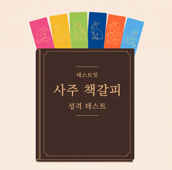 테스트잇 사주 책갈피 성격 테스트 메인 이미지