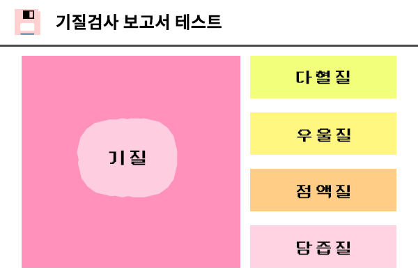 기질검사 보고서 테스트